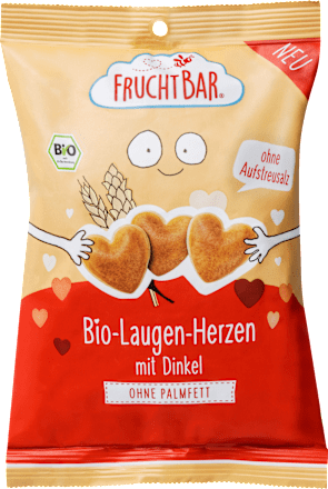 Knabbergebäck Bio Laugen-Herzen mit Dinkel FruchtBar