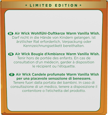 Duftkerze im Glas Warm Vanilla Wish AIR WICK