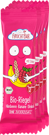 Fruchtriegel Himbeere, Banane, Dinkel FruchtBar
