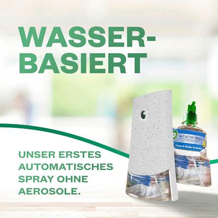 Lufterfrischer Active Fresh Cotton & Weiße Orchidee Starterset AirWick