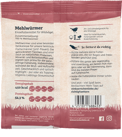 Vogelfutter Streufutter Mehlwürmer elles