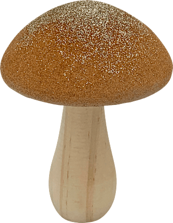 Holzpilz, Samt beglittert, beige Dekorieren & Einrichten
