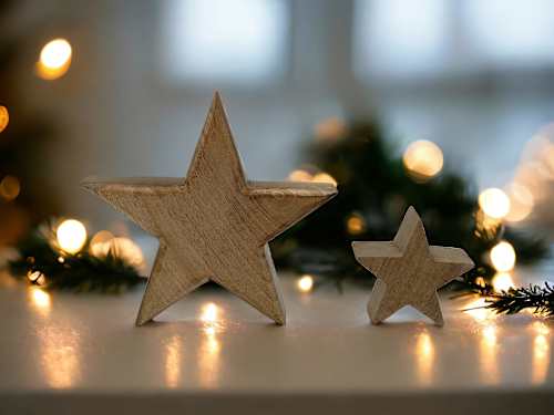 Holzstern, braun (19 cm) Dekorieren & Einrichten