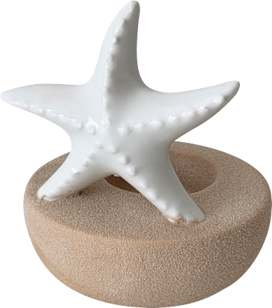Teelichthalter aus Keramik, Seestern Dekorieren & Einrichten
