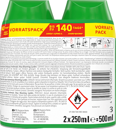 Lufterfrischer Freshmatic Blooming Garden Nachfüllpack (2x250 ml) AirWick