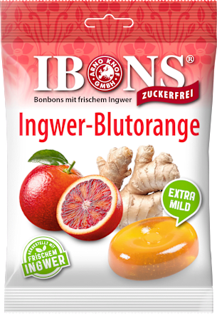 Bonbon, Ingwer & Blutorange, zuckerfrei IBONS