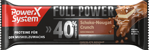 Proteinriegel Full Power Schoko-Nougat Crunch Geschmack PowerX System