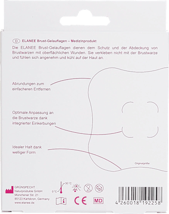 Brustwarzenpflege Gelauflagen (6 Paar) Elanee