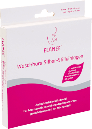 Stilleinlagen Silber waschbar (1 Paar) Elanee