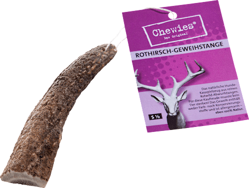 Hunde Kaustab Rothirsch Geweihstange halbiert, Gr. S Chewies