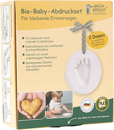 Bio-Baby-Abdruckset Grünspecht