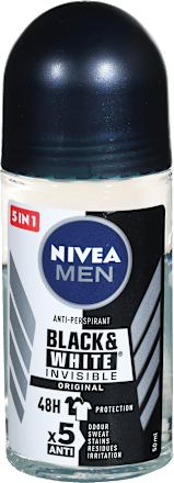 Pánsky guľôčkový antiperspirant Black & White Invisible Original NIVEA MEN