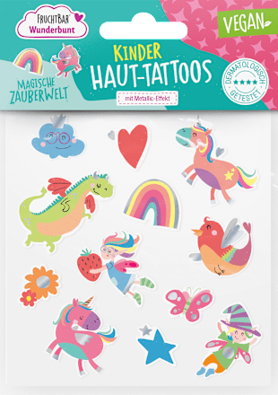 Kinder Haut-Tattoos Wunderbunt "Magische Zauberwelt"  FruchtBar
