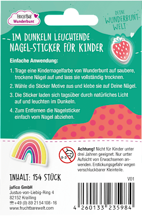 Nagelstickerbogen Wunderbunt für Kinder FruchtBar