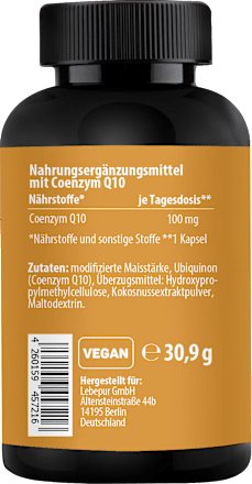 Coenzym Q10 Kapseln Lebepur