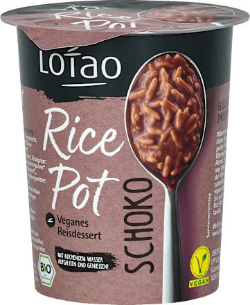 Zwischenmahlzeit Rice Pot Reisdessert mit Schoko Lotao