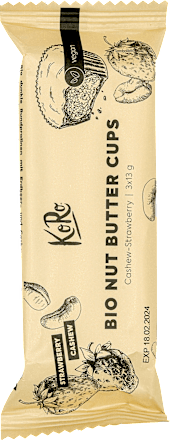 Nussbutter Cups, Cashew-Strawberry, Erdbeere (3 Stück) KoRo