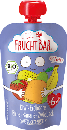 Quetschie Kiwi Erdbeere Birne Banane Zwieback ab 6 Monaten FruchtBar