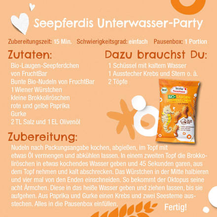 Kindersnack Pausenfreund Laugen-Seepferdchen mit Dinkel ab 3 Jahren FRUCHTBAR Pausenfreund