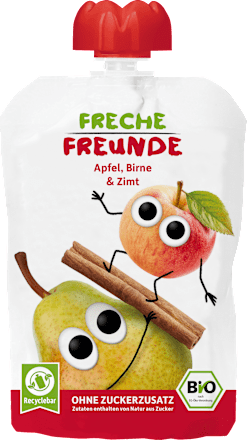 Bio Quetschie Apfel, Birne & Zimt Freche Freunde