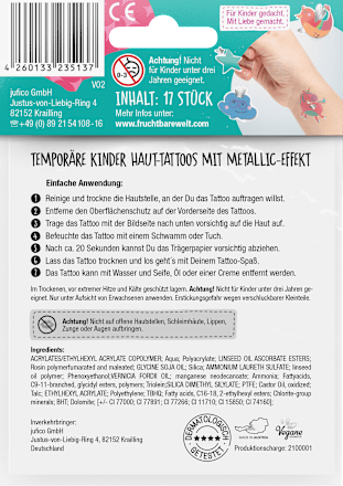 Kinder Haut-Tattoos Wunderbunt "Magische Zauberwelt"  FruchtBar