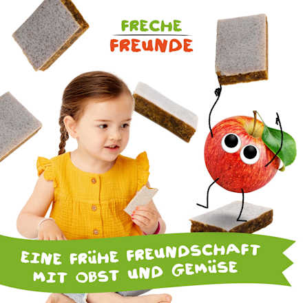 Fruchtriegel mit Getreide Apfel Karotte ab 1 Jahr, (4x23 g) Freche Freunde