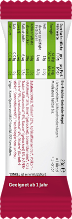 Fruchtriegel Bio mit Getreide, Banane, rote Traube und Aronia ab 1 Jahr Freche Freunde