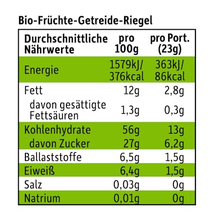 Bio-Getreide-Früchte-Riegel Mango & Orange Freche Freunde