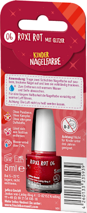 Nagelfarbe Wunterbunt rot für Kinder FruchtBar