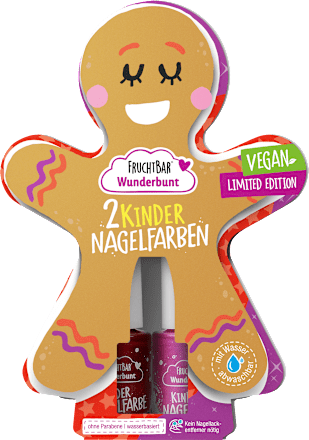 Geschenkset Wunderbunt Kinder Nagelfarbe Weihnachten (2x5 ml) FruchtBar