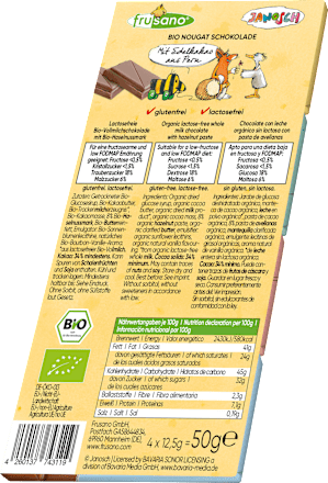 Schokolade, Nougat "Janosch" (4 Stück) Frusano