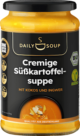 Suppe, Süßkartoffel mit Kokos & Ingwer, cremig Daily Soup