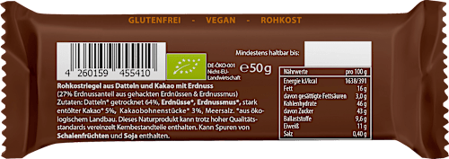 Rohkostriegel Bio Cacao Peanut Chunk Lebepur