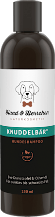 Hunde Shampoo Knuddelbär für dunkles bis schwarzes Fell Hund & Herrchen