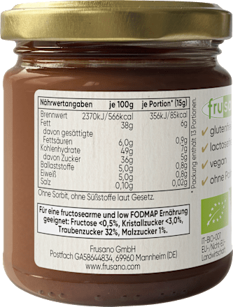 Schokocreme Nuss Nougat Creme Frusano