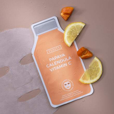 Tuchmaske Papaya Calendula Vitamin Yeauty