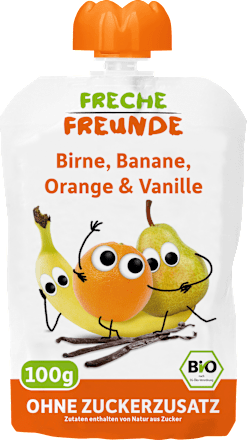Quetschie Birne, Banane, Orange & Vanille ab 1 Jahr Freche Freunde
