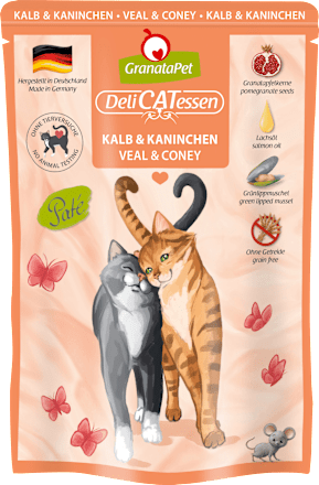 Nassfutter Katze mit Kalb & Kaninchen GranataPet
