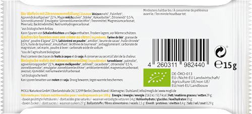 Kindersnack Zitronen Waffeln ab 3 Jahren MOGLi