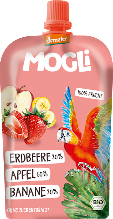 Quetschie Bio Erdbeere, Apfel und Banane MOGLi