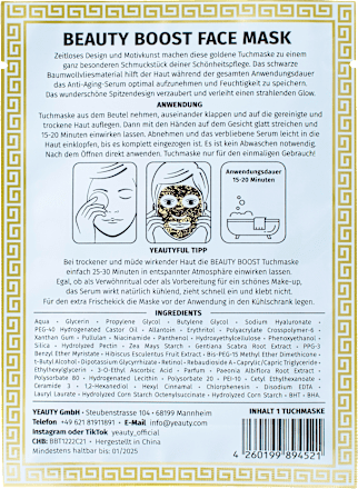 Tuchmaske Beauty Boost Yeauty