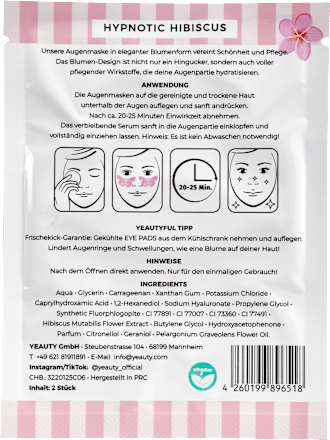 Augenpads Hypnotic Hibiscus Flower (1 Paar) Yeauty