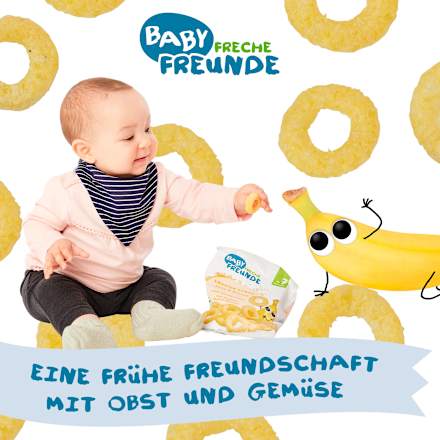 Babysnack Knusper-Ringe Hirse & Banane, ab 7 Monaten Freche Freunde