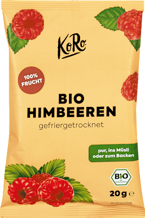 Trockenfrüchte Bio Himbeeren Gefriergetrocknet KoRo