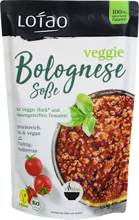 Vegetarisches Hack Veggie Bolognese Soße Lotao