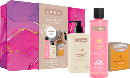 Geschenkset "Weltreise der Sinne" 3tlg ORINIQ