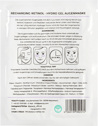 Luxurious Lift Eye Pad jastučići za područje oko očiju Yeauty