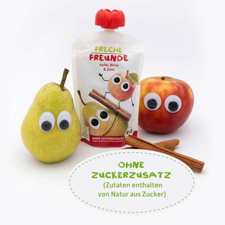 Bio Quetschie Apfel, Birne & Zimt Freche Freunde