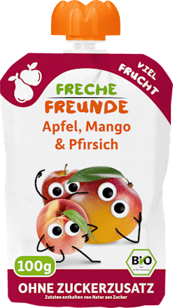 Bio Quetschie Apfel, Mango & Pfirsich Freche Freunde