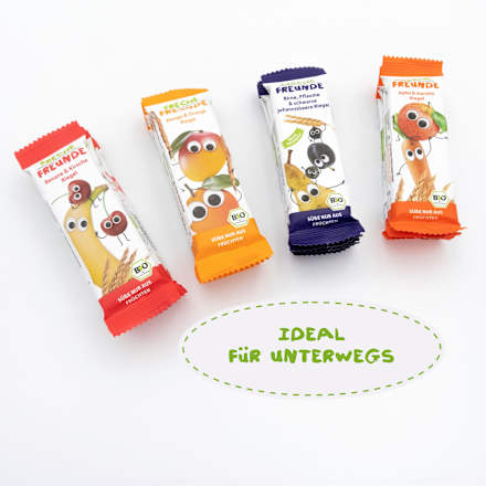 Fruchtriegel mit Getreide Apfel Karotte ab 1 Jahr, (4x23 g) Freche Freunde